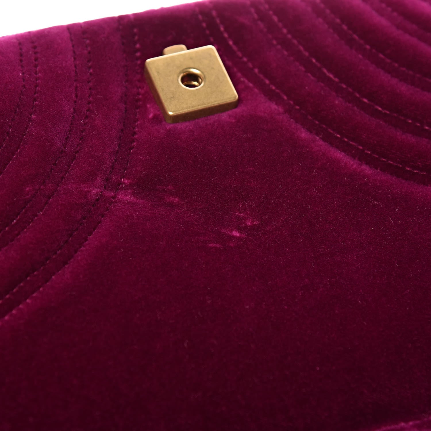 Gucci Velvet Matelasse Medium GG Marmont Shoulder Bag Fuchsia Violet Cyclamen 10 of 13