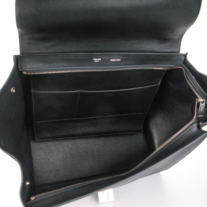 Celine Drummed Calfskin Suede Large Trapeze Black 5 of 8