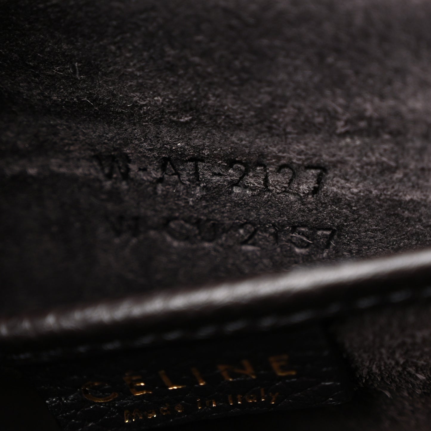 Drummed Calfskin Nano Luggage Liquorice