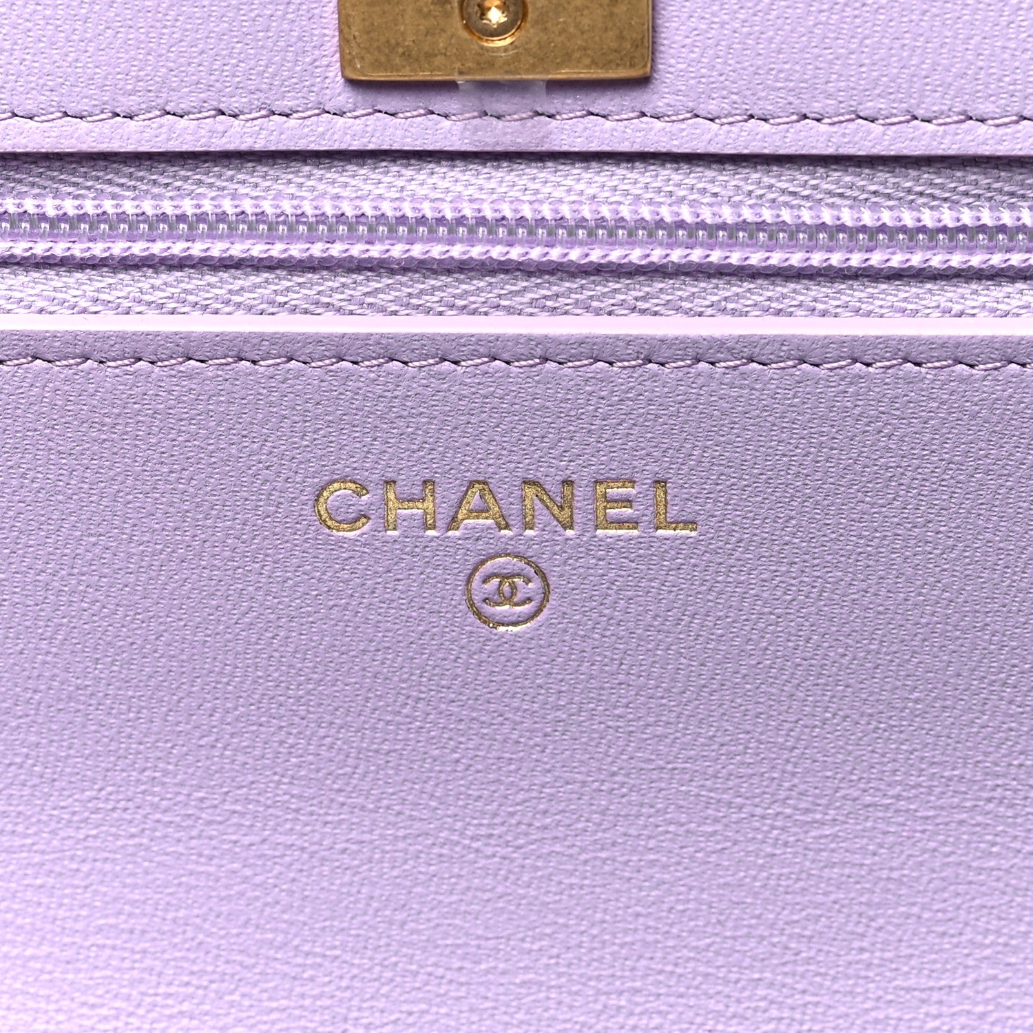 Chanel Caviar Quilted Sweetheart Wallet On Chain WOC Light Purple 5 of 10