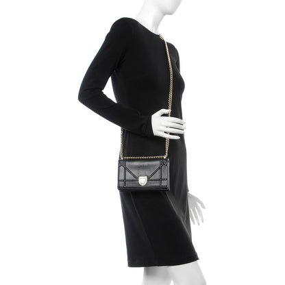 Christian Dior Lambskin Mini Diorama Flap Bag Black 2 of 8