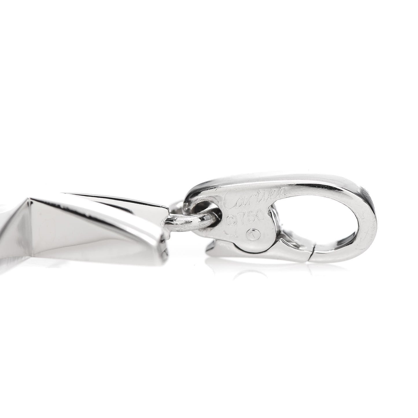 18K White Gold Star Charm