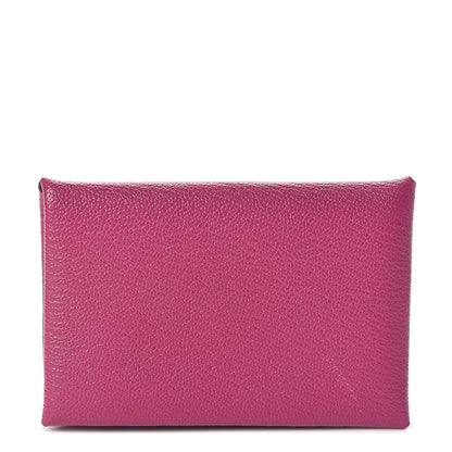 Hermes Chevre Mysore Calvi Card Case Rose Pourpre 1 of 8