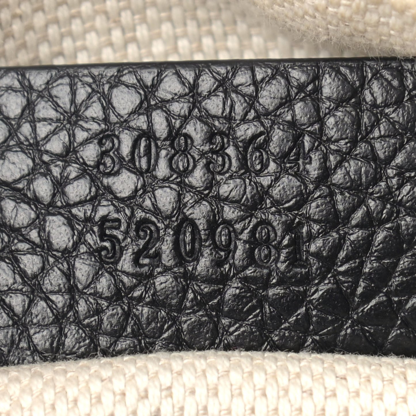 Pebbled Calfskin Small Soho Disco Bag Black