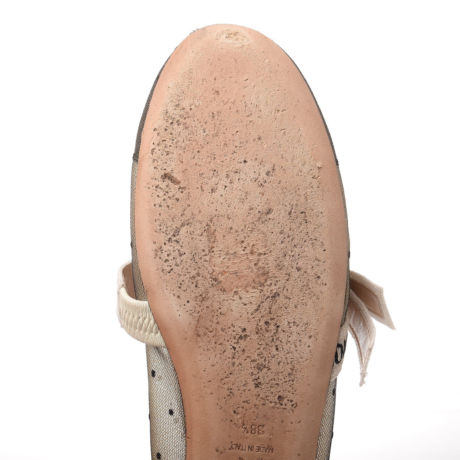 Christian Dior Swiss Tulle Dotted Miss J'Adior Ballet Pumps 38.5 Black Nude 9 of 10