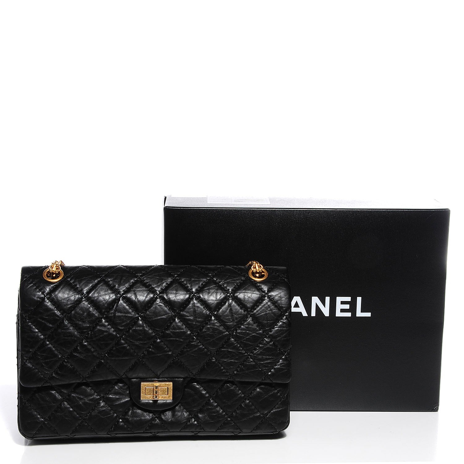 Chanel Aged Calfskin Quilted 2.55 Reissue 226 Flap Black 5 of 9