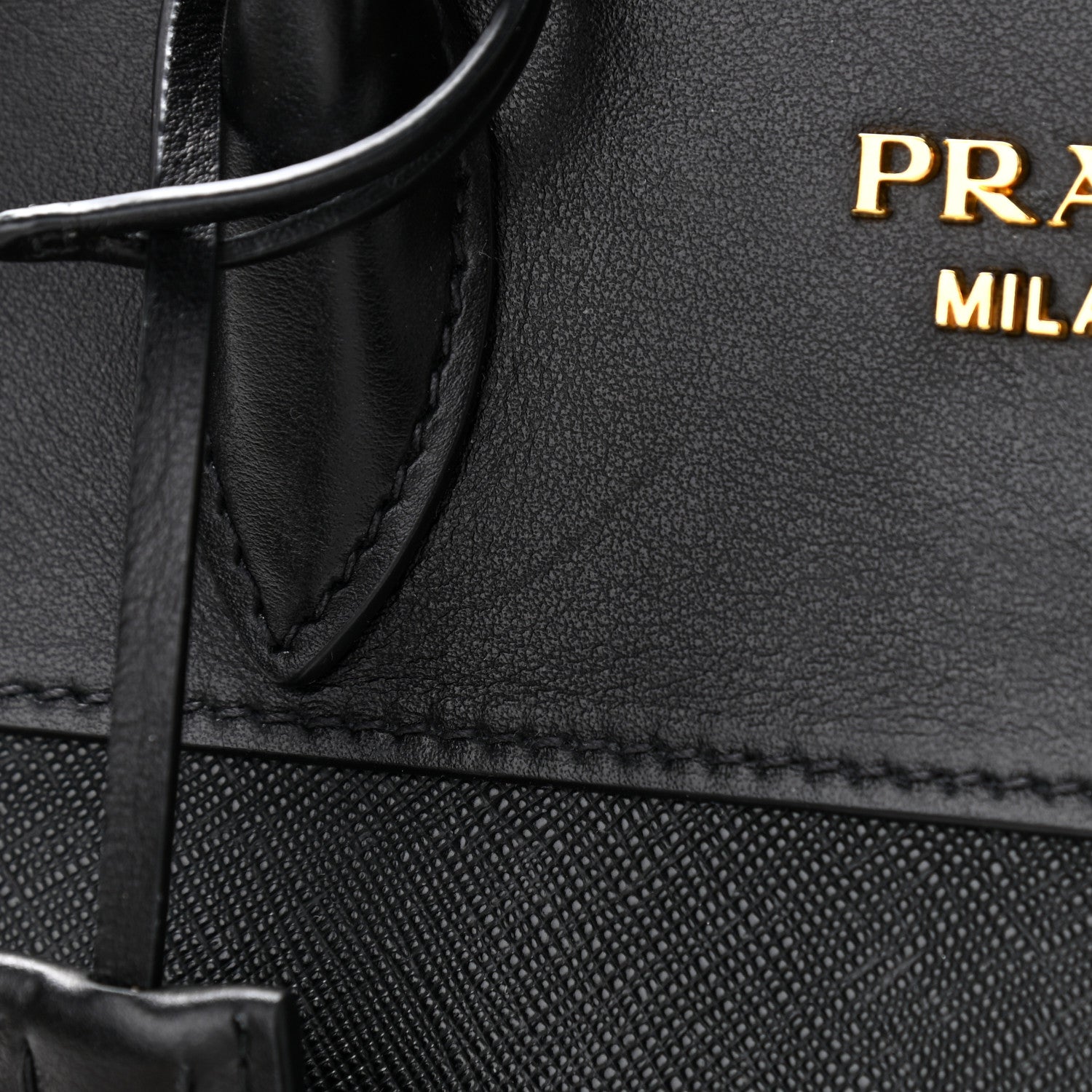Prada Saffiano City Calfskin Small Esplanade Tote Black 13 of 13