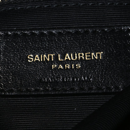 Saint Laurent Denim Quilted Medium Loulou Puffer Monogram Chain Satchel Blue Cinnamon 6 of 10
