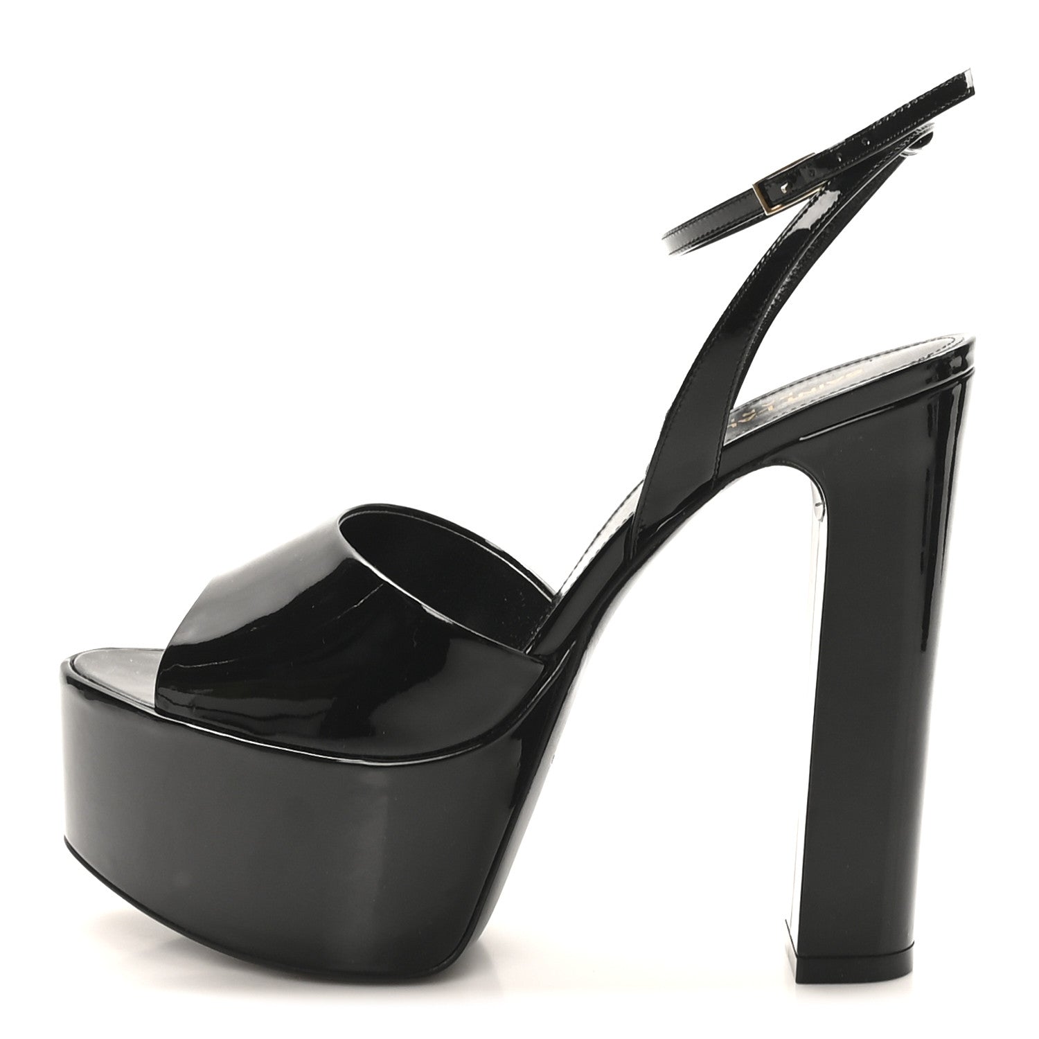 Saint Laurent Vernice Grupy Sexy 95 Tanouk Platform Sandals 37.5 Black 1 of 9
