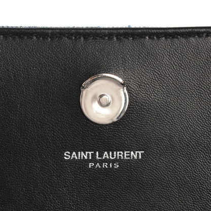 Saint Laurent Denim Small Classic Monogram Satchel Blue 6 of 7