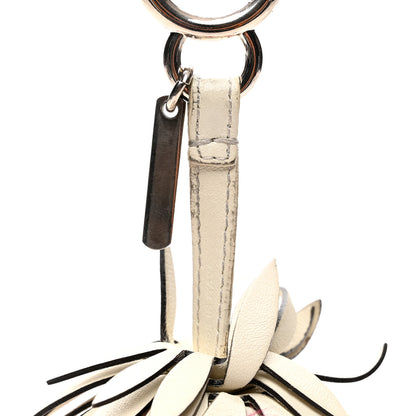Fendi Fox Rabbit Fur Nappa Pineapple Bag Charm Fuxia White 5 of 5