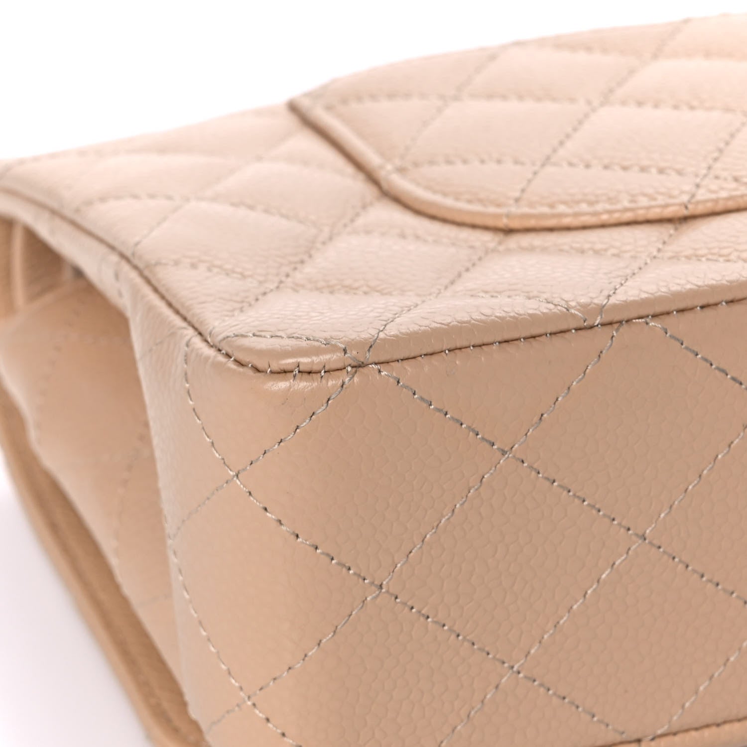 Chanel Caviar Quilted Medium Double Flap Light Beige 11 of 15