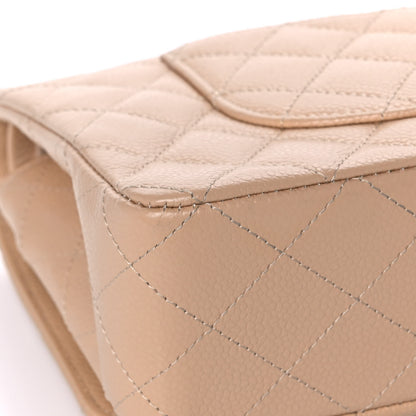 Chanel Caviar Quilted Medium Double Flap Light Beige 11 of 15