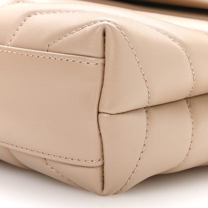 Saint Laurent Calfskin Y Quilted Monogram Toy Loulou Crossbody Bag Dark Beige 10 of 11