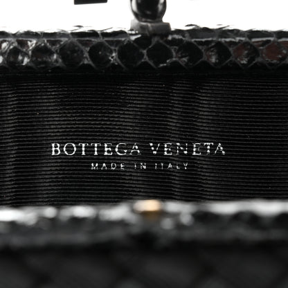 Bottega Veneta Satin Ayers Intreccio Impero Stretch Knot Clutch Black 6 of 9