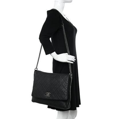 Chanel Calfskin Quilted Couture Messenger Black 2 of 10