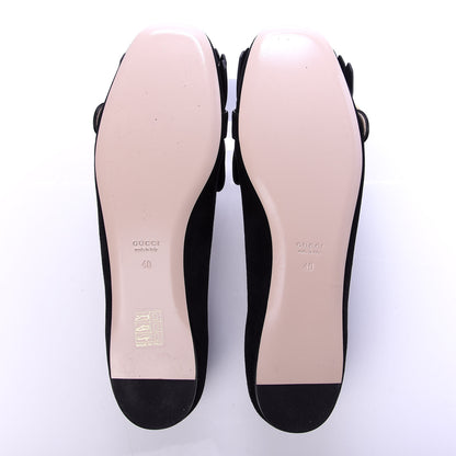 Gucci Kid Scamosciato GG Marmont Fringe Flats 40 Black 6 of 11