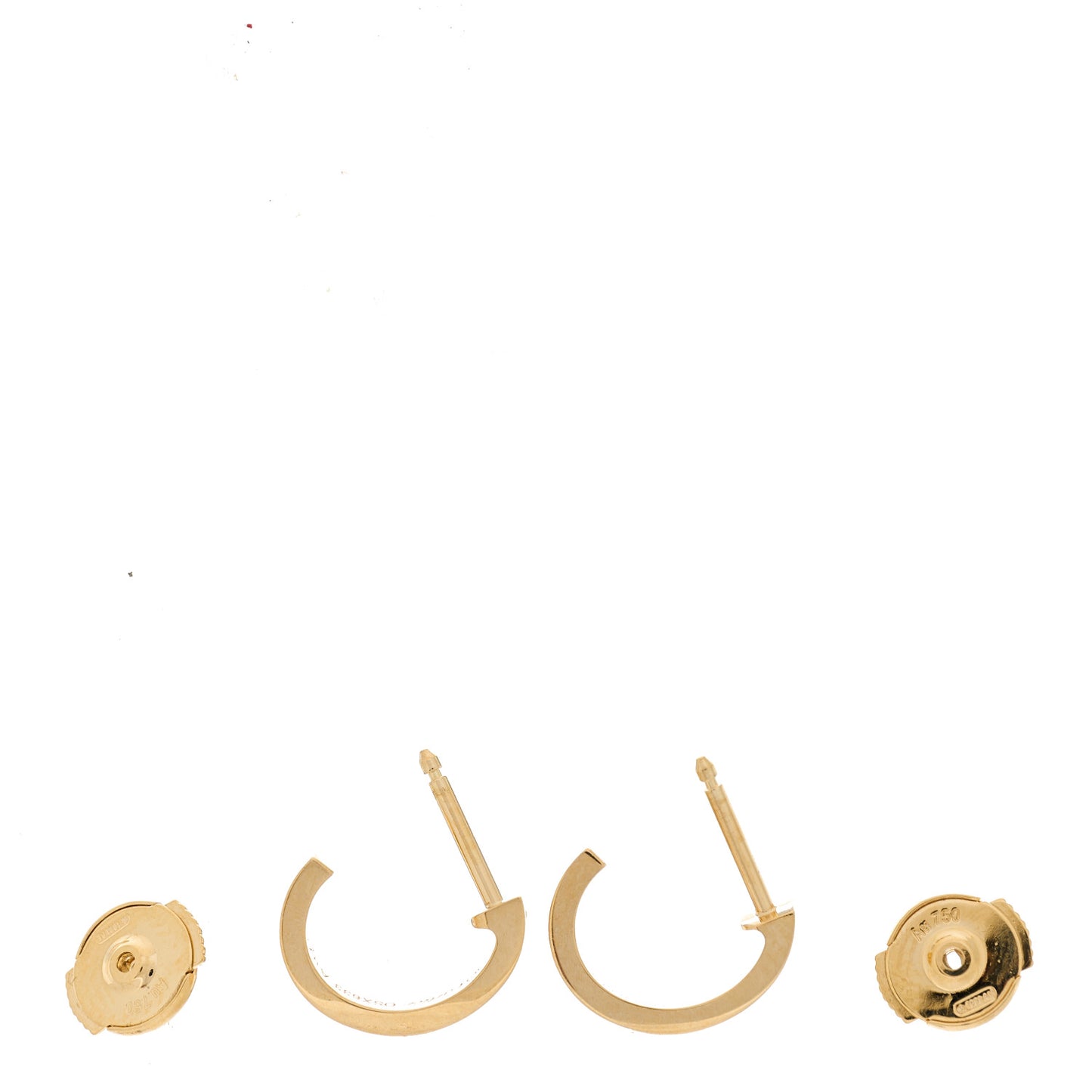 18K Yellow Gold Small LOVE Hoop Earrings