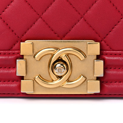 Chanel Calfskin Quilted Small Boy Flap Red 15 of 16