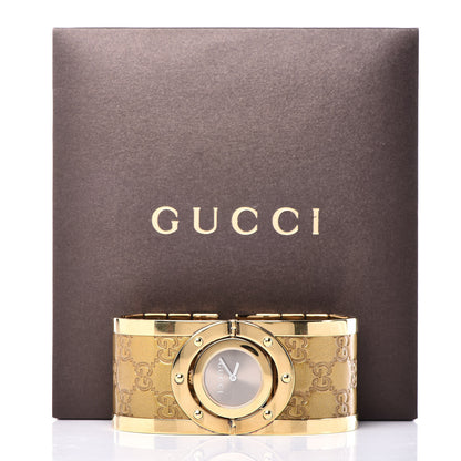 Gucci Stainless Steel Calfskin 33mm Twirl Quartz Watch Bronze 6 of 6