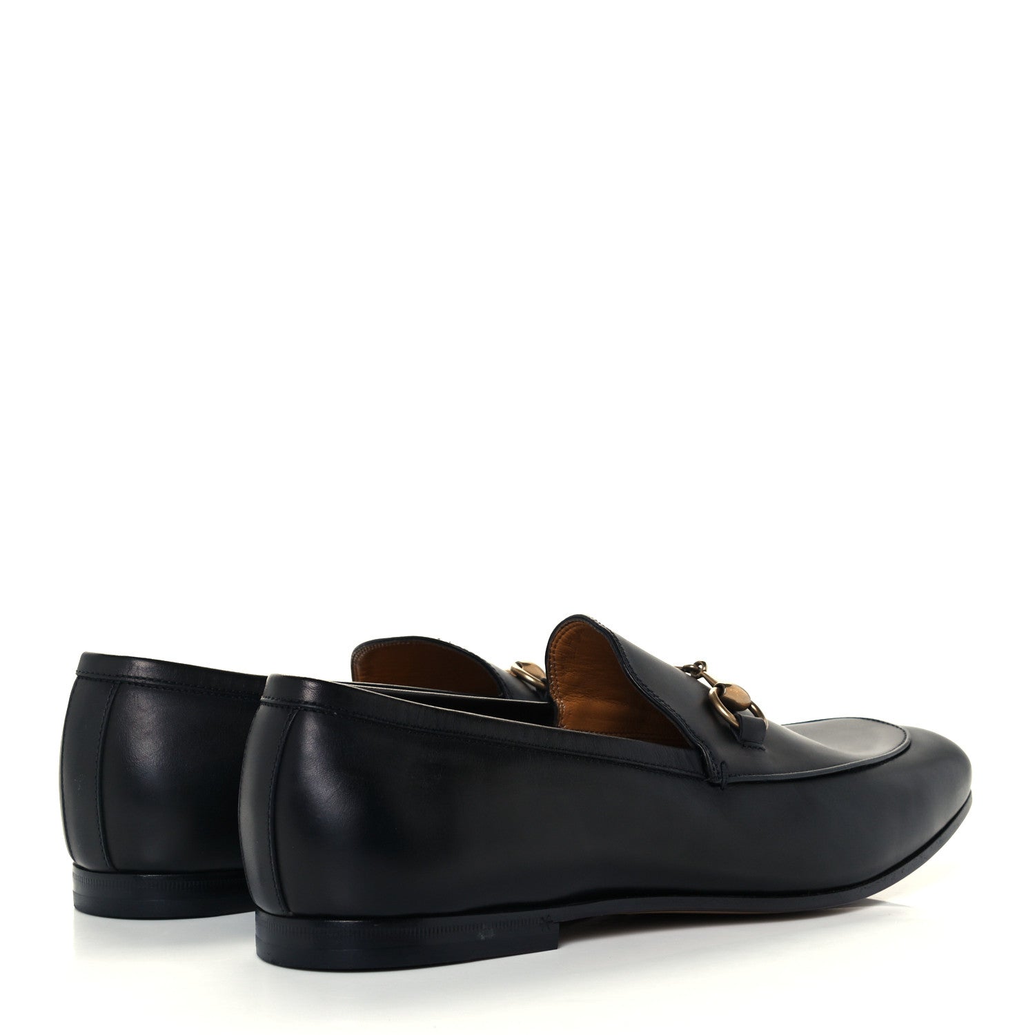 Gucci Calfskin Horsebit Mens Jordaan Loafers 8.5 Black 4 of 10