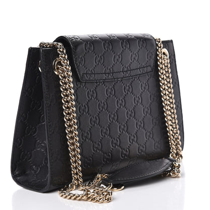 Gucci Guccissima Small Emily Shoulder Bag Black 3 of 11