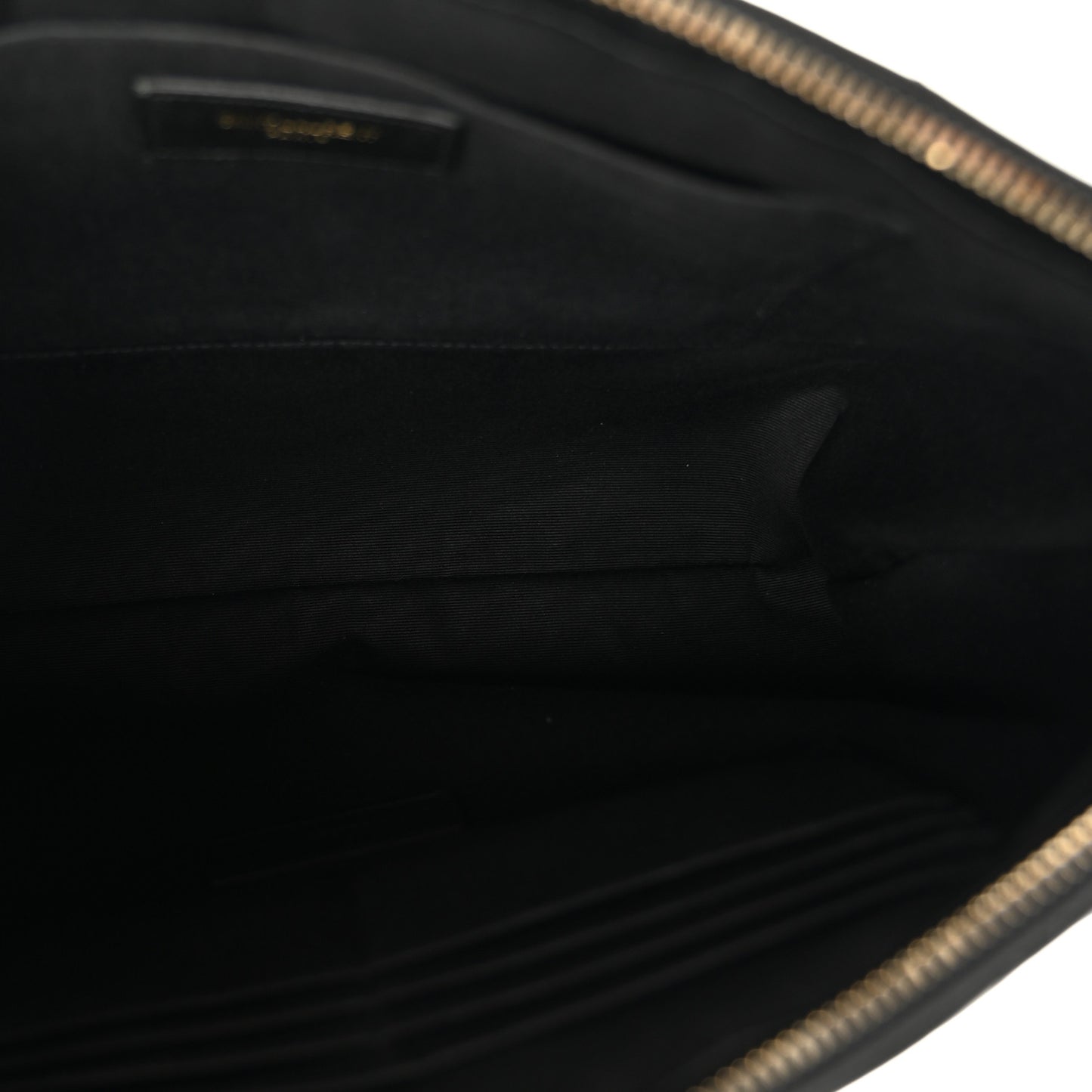 Calfskin Matelasse Chevron Monogram Document Holder Black