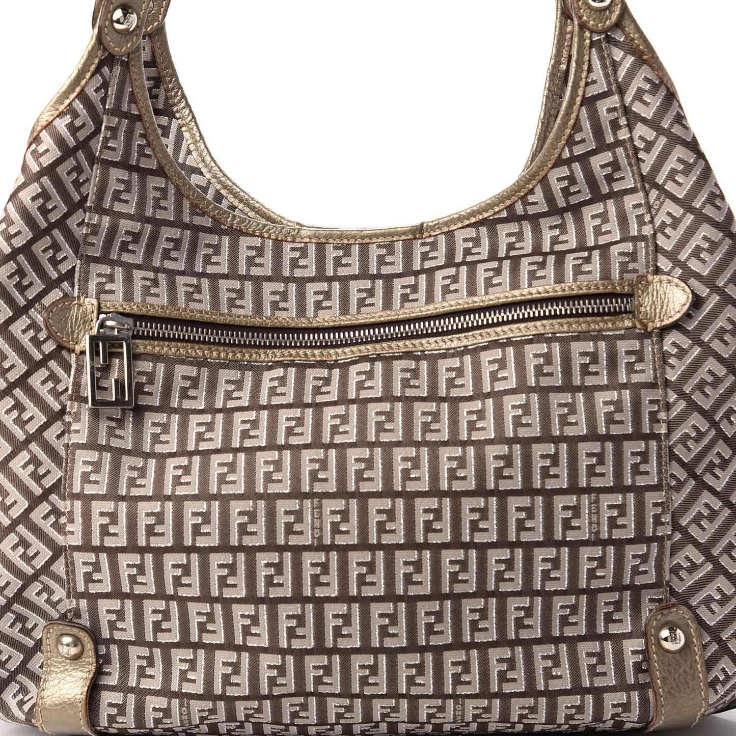 Zucchino Vachetta Shoulder Bag Caffe Argilla Canna di Fucile