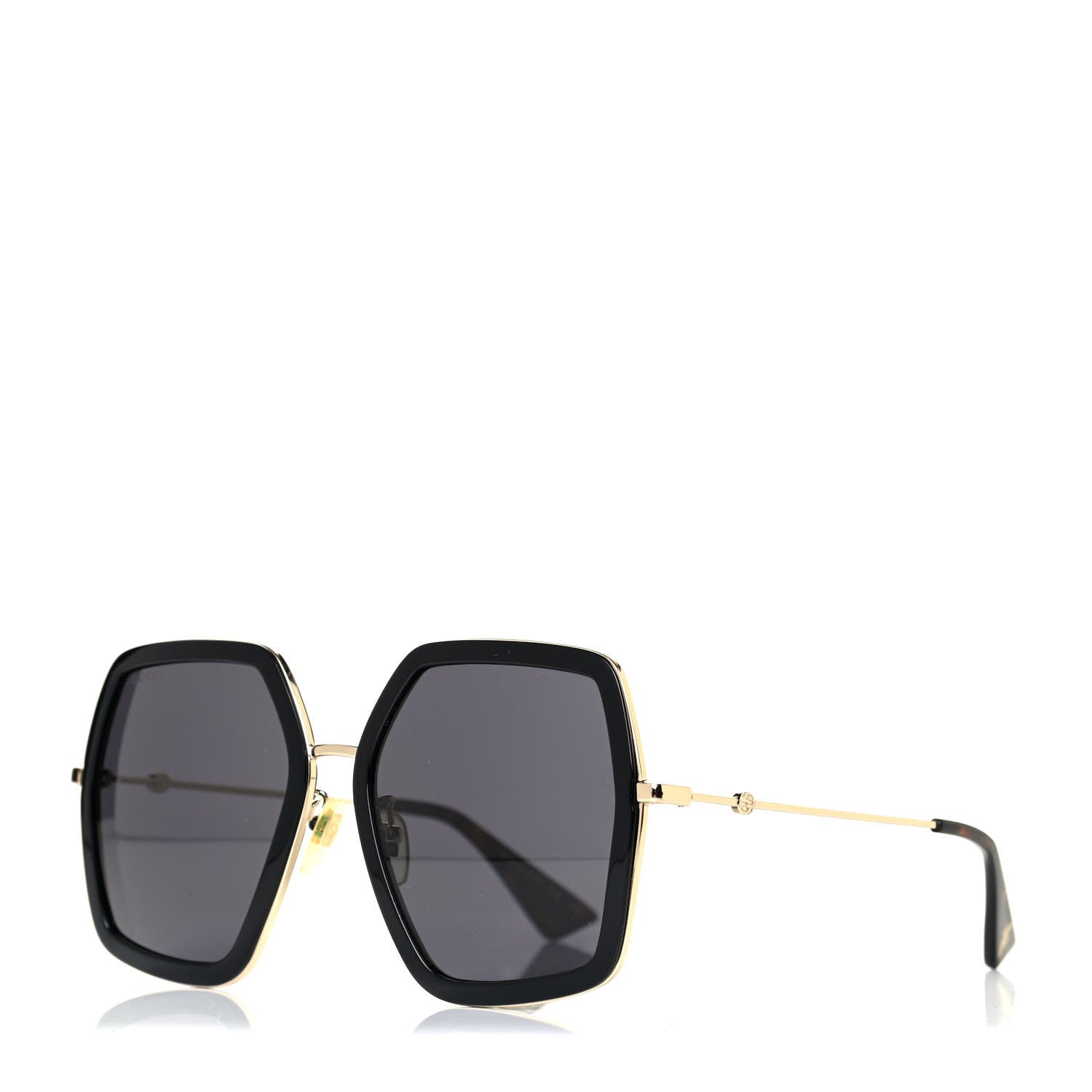 Gucci Acetate Oversize Square Frame GG0106S Sunglasses Black 1 of 5
