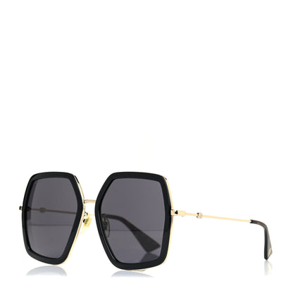 Gucci Acetate Oversize Square Frame GG0106S Sunglasses Black 1 of 5