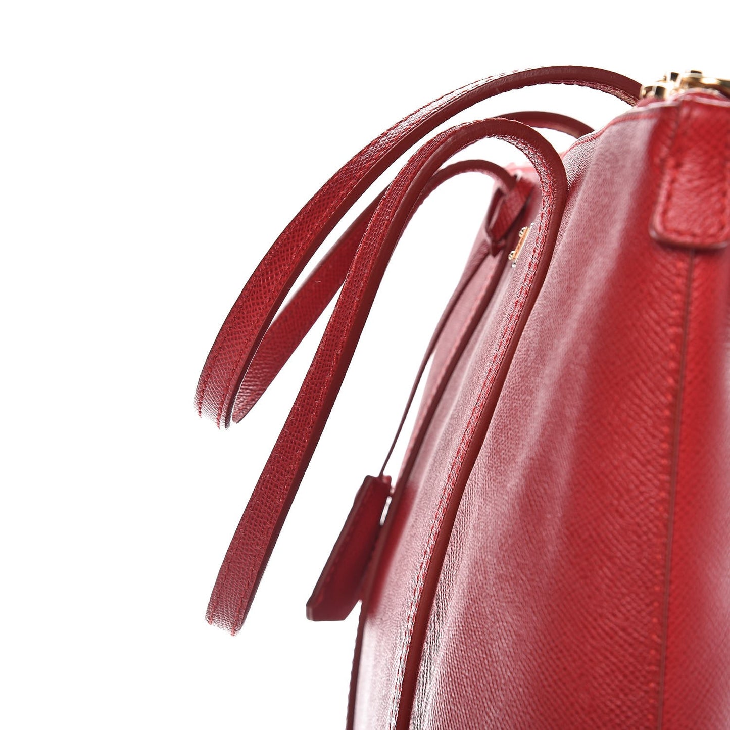 Textured Calfskin Miss Escape Tote Red