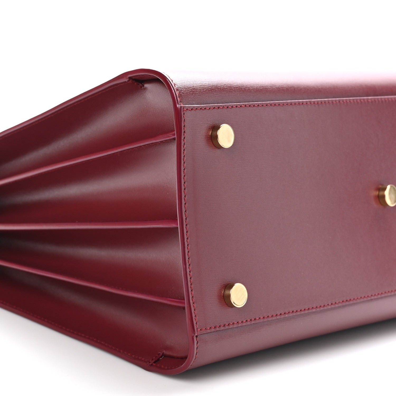 Saint Laurent Calfskin Sac De Jour Burgundy 10 of 11