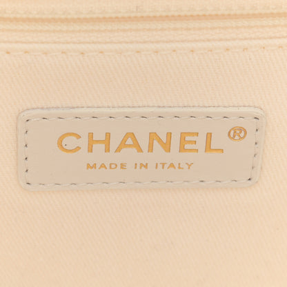 Chanel Canvas Pearl Medium Deauville Tote Ecru Beige 6 of 12