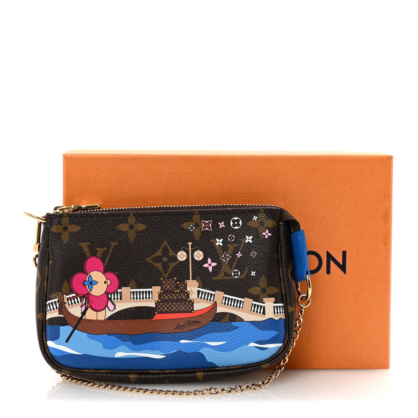 Monogram 2019 Christmas Animation Mini Venice Pochette Accessories Blue