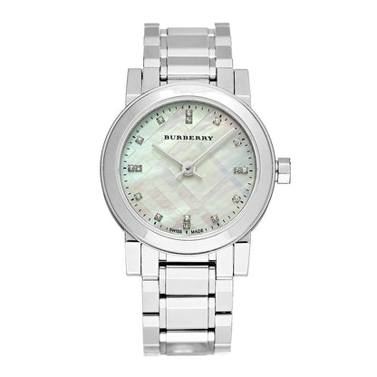 Burberry Stainless Steel Diamond Mother of Pearl 27mm Heritage Quartz Watch BU9224 1 of 6