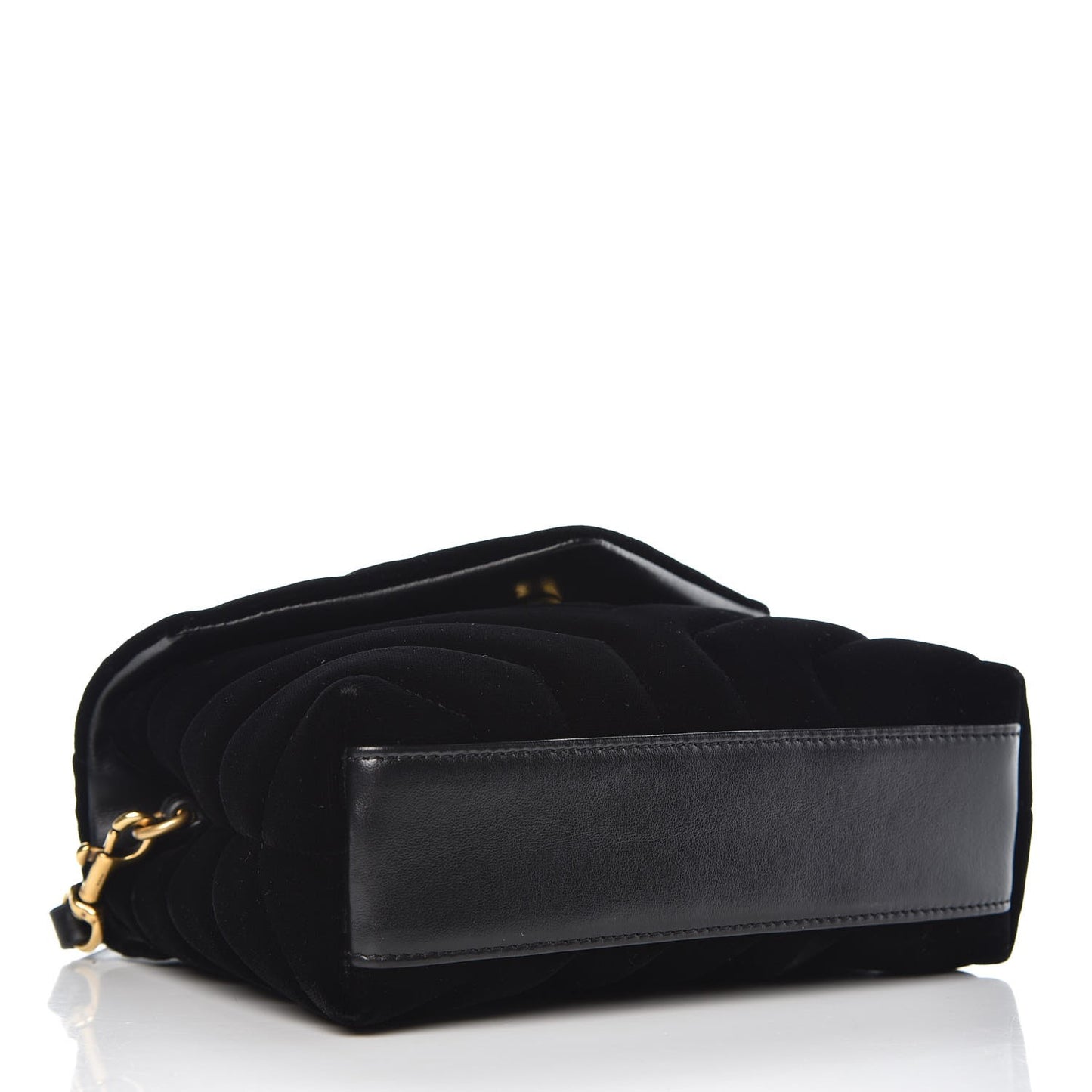 Velvet Y Quilted Monogram Toy Loulou Chain Satchel French Black