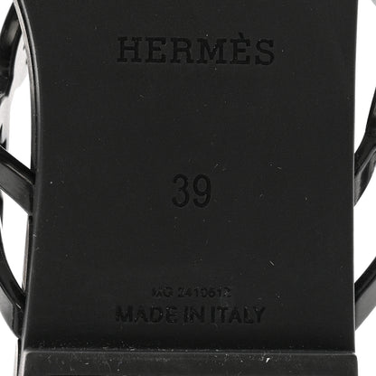 Hermes Rubber Chaine d'Ancre Island Sandals 39 Black 8 of 9
