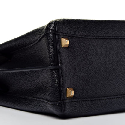 MCM Grained Calfskin Medium Milla Tote Black 9 of 10