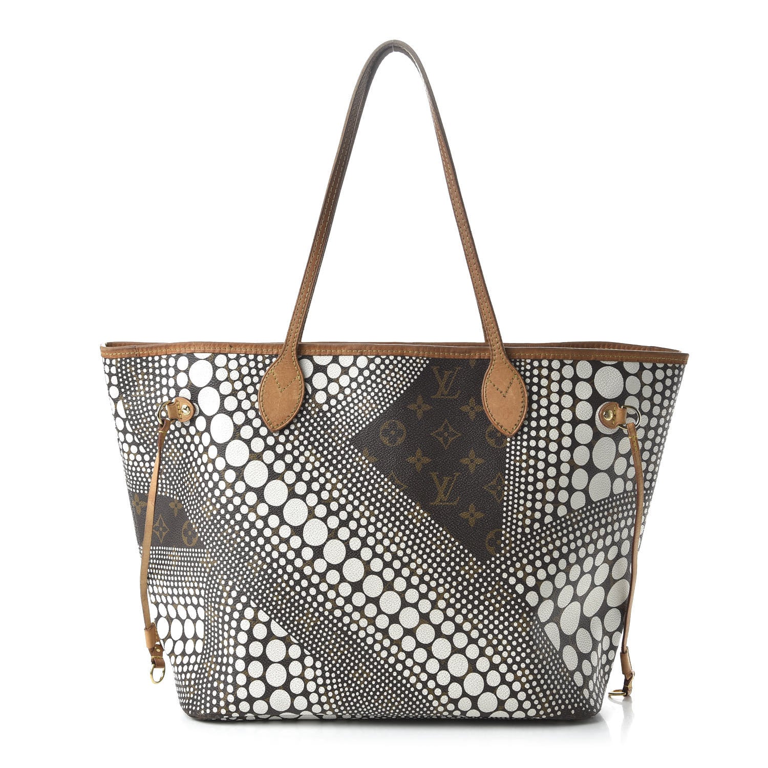 Louis Vuitton Monogram Kusama Waves Neverfull MM White 2 of 21