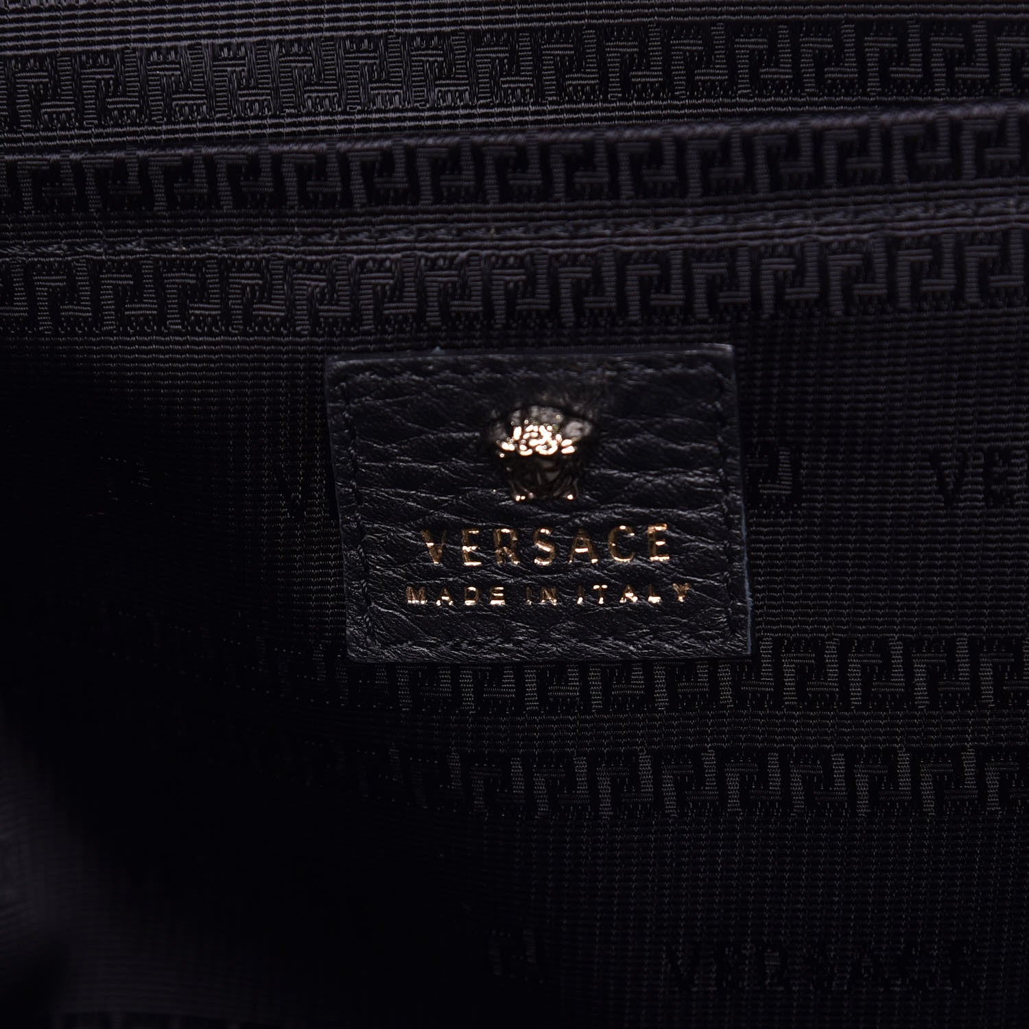 Versace Calfskin Palazzo Duffle Bag Black 6 of 10