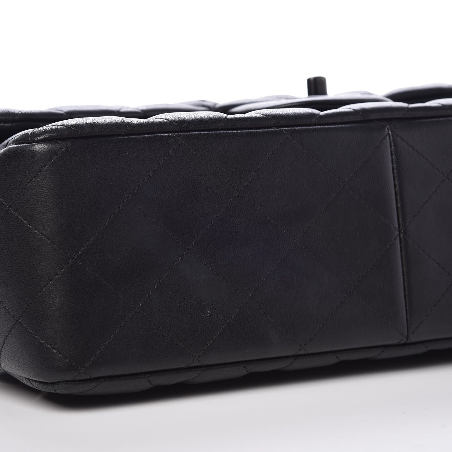 Chanel Lambskin Quilted Jumbo Double Flap Black 9 of 16