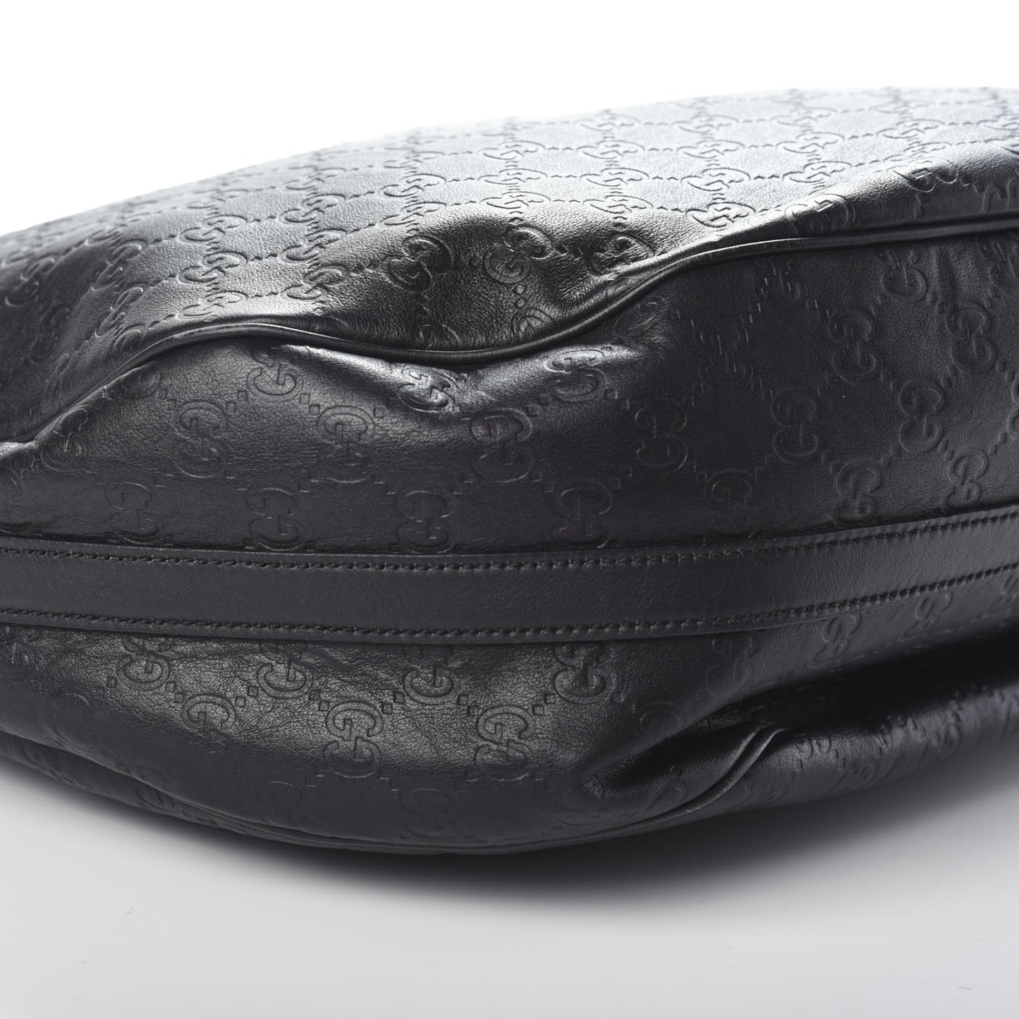Guccissima Large GG Twins Hobo Black