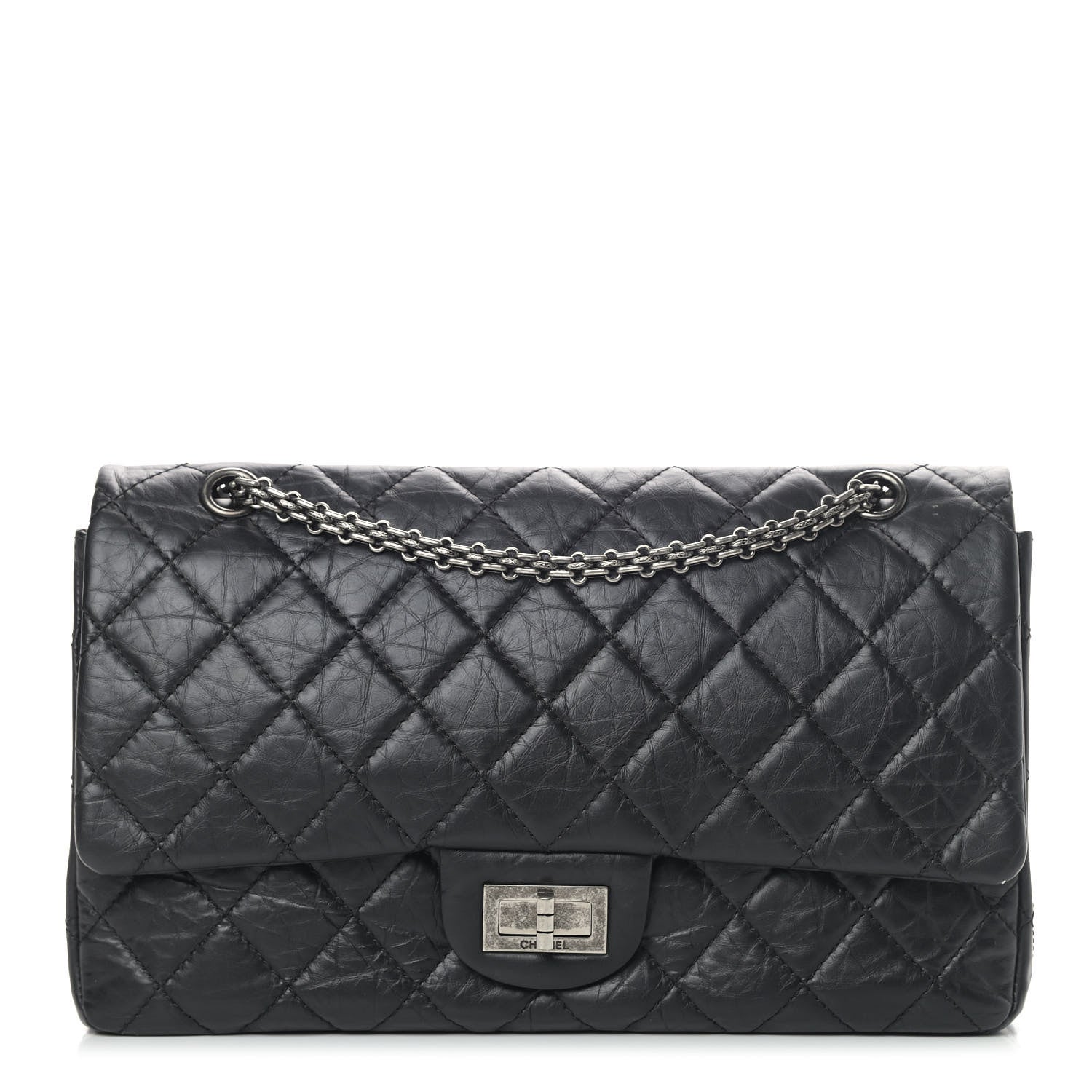 Chanel Aged Calfskin Quilted 2.55 Reissue 226 Flap Black 1 of 12