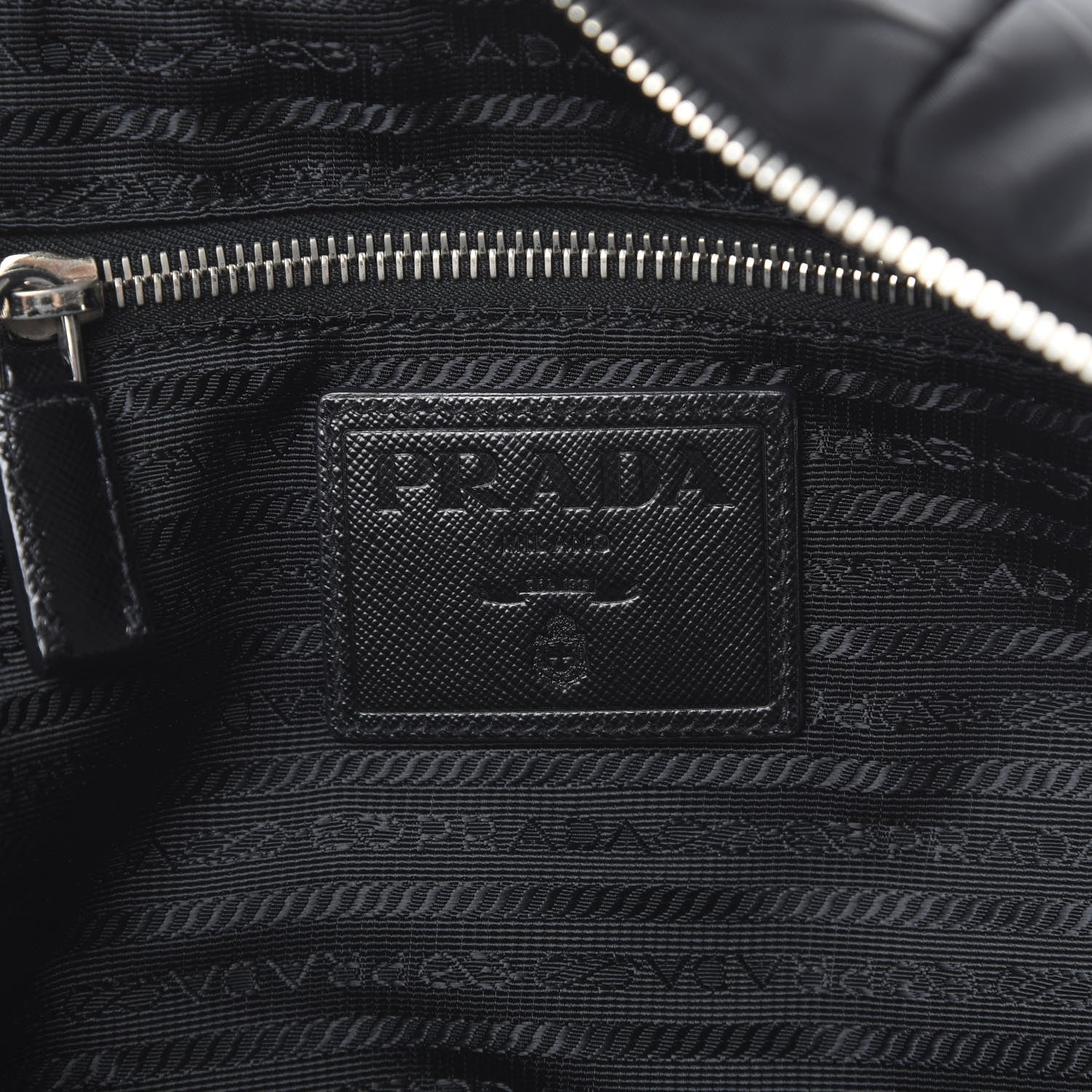 Prada Nylon Tessuto Impuntu Quilted Shoulder Bag Black 5 of 11