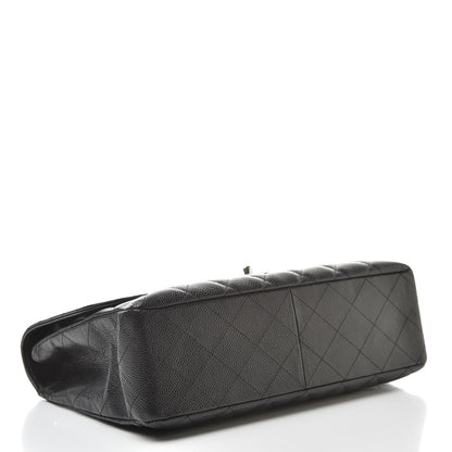 Chanel Caviar Quilted Jumbo Single Flap Black 4 of 13