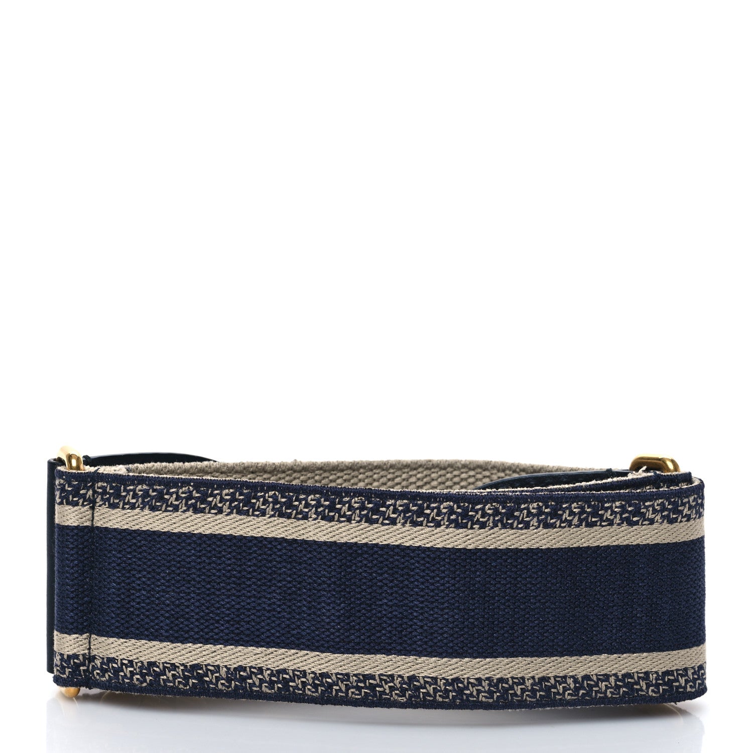 Christian Dior Canvas Embroidered Shoulder Strap Blue 2 of 4