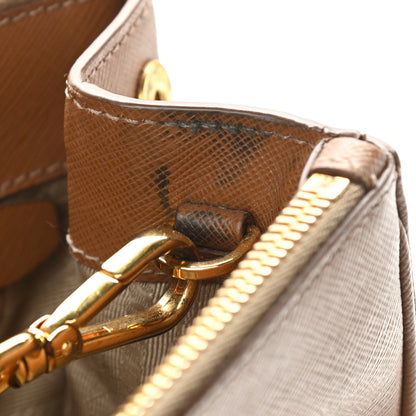 Prada Saffiano Medium Galleria Double Zip Tote Caramel 11 of 12