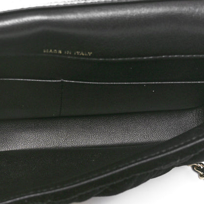 Chanel Velvet Diamanté Quilted Flap Clutch Black 5 of 12