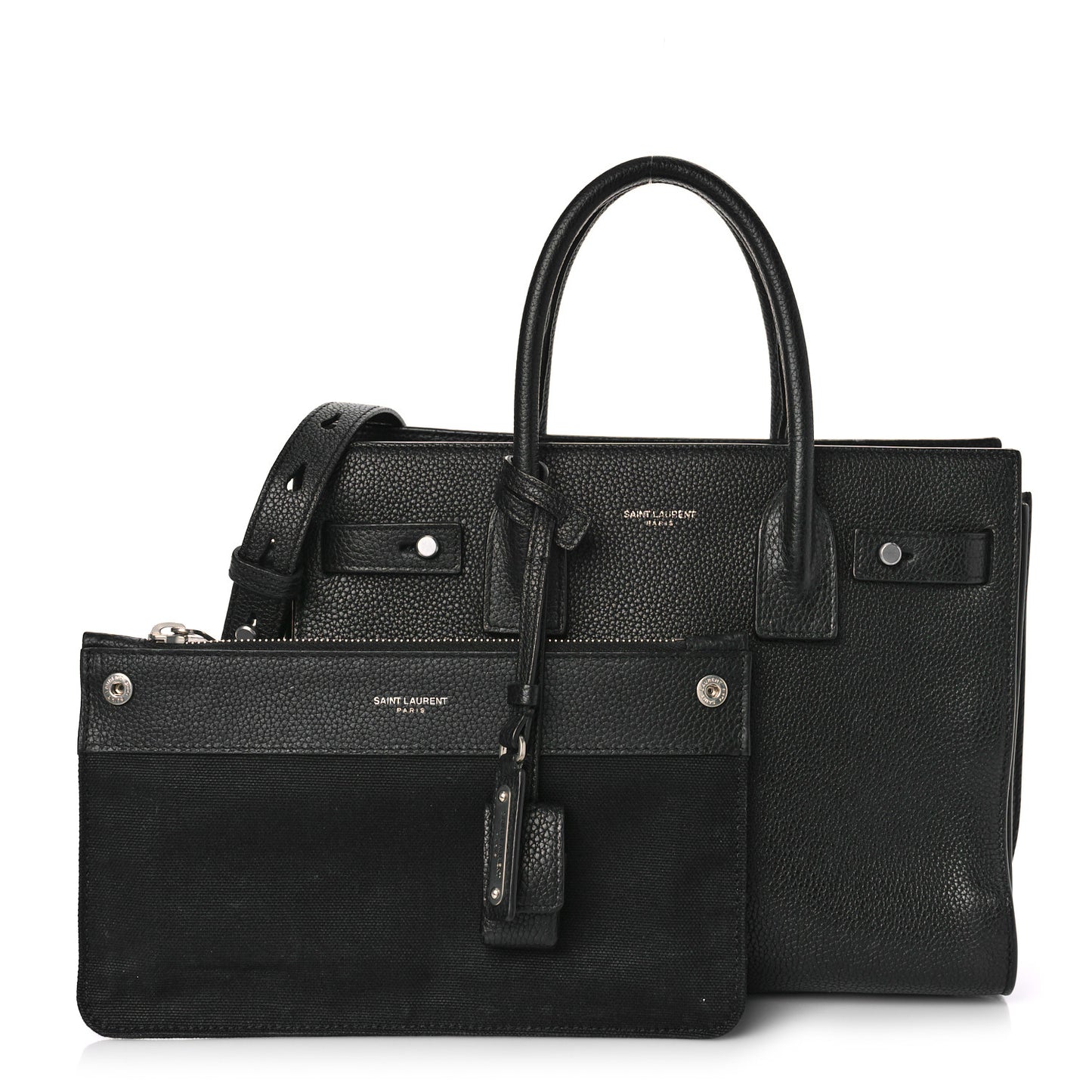 Grained Calfskin Baby Sac De Jour Souple Black