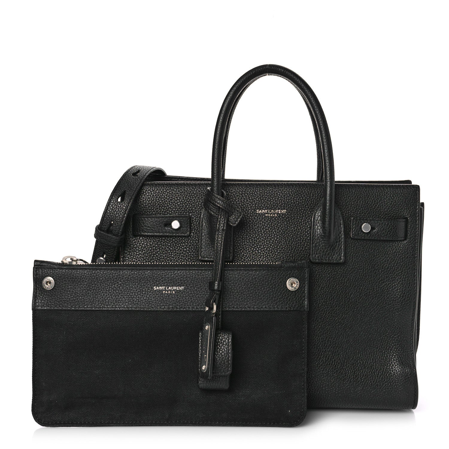 Saint Laurent Grained Calfskin Baby Sac De Jour Souple Black 1 of 10